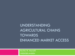 Understanding Agricultural chains