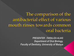 The comparison of the antibacterial effect of various