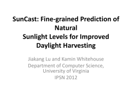 SunCast: Fine-grained Prediction of Natural Sunlight