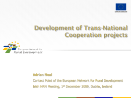 Diapositive 1 - Irish National Rural Network