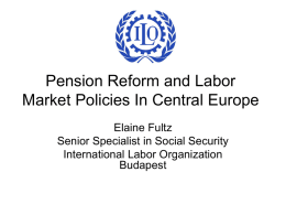 Pension Reform and Labour Market Policies In Central Europe