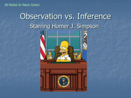 Observation vs. Inference - Binghamton City School District