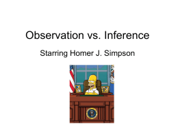 Observation vs. Inference - Foothill Technology High School