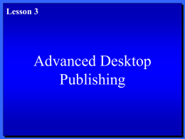Advanced Desktop Publishing