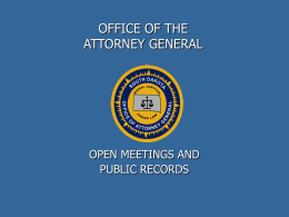 OFFICE OF THE ATTORNEY GENERAL