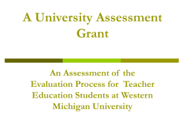 University Assessment Grant Application
