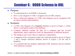 Seminar 5: OO Database Design