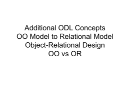 Additional ODL Concepts