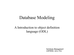 Database Modeling - SCIS Home Page | Florida International