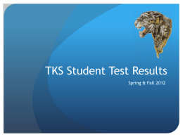 TKS Student Test Results