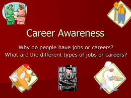 Learning About Job and Career Awareness