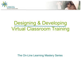 Virtual Classroom Training
