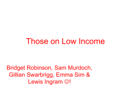 Those on Low Income