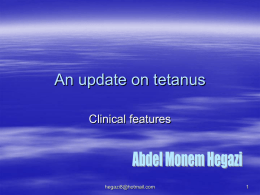 An update on tetanus - Beyond Conformity