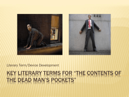 Key Literary Terms for “The Contents of the Dead Man’s