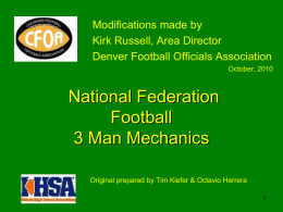 HS Football Mechanics 3 MAN - cfoa