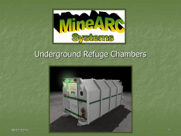 Underground Refuge Chambers (Powerpoint presentation)