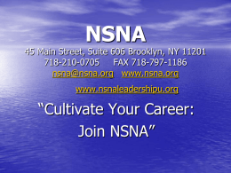 Membership Catch the Wave with NSNA