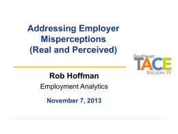 Addressing Employer Misperceptions
