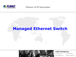 Sales Guide for Managed Switch