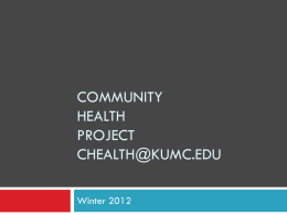Community Health Project - University of Kansas Medical Center