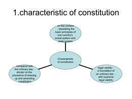 1.characteristic of constitution