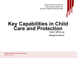 Key Capabilities in Child Care and Protection