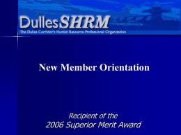 Northern Virginia SHRM Chapter, November 1979