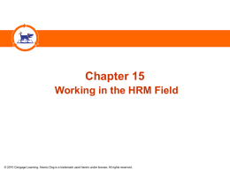 Working in the HRM Field