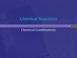 Chemical Reactions - JH Rose