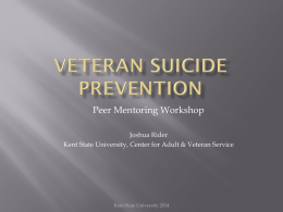 Veteran Suicide Prevention - Northeast Ohio Medical University