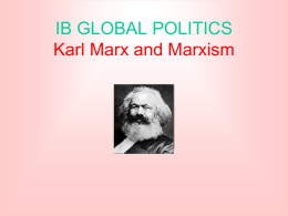 Karl Marx and Marxism - Bishop Amat Memorial High School