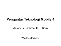 Pengantar Teknologi Mobile