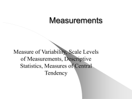 Measurements - Dr Ted Williams