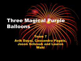 Three Magical Purple Balloons