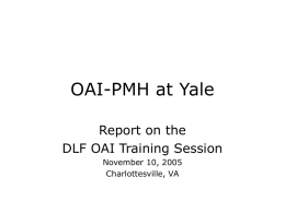 OAI-PMH at Yale