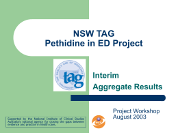 NSW TAG Pethidine in ED Project