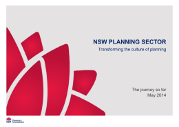NSW PLANNING SECTOR - Department Of Planning and …