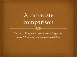A chocolate comparison - AMT | Australian Mathematics Trust