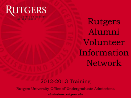 Rutgers Alumni Volunteer Information Network