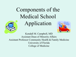 Components of a Strong Medical School Application