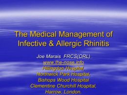 The Medical Management of Chronic Sinusitis & Polyps