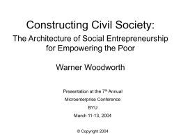 Constructing Civil Society: The Architecture of Social