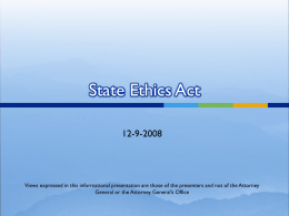 The Ethics in Public Service Act