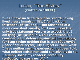 Lucian, “True History” (written ca 180 CE)
