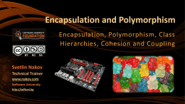 OOP - Encapsulation and Polymorphism