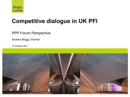 Competitive dialogue in UK PFI