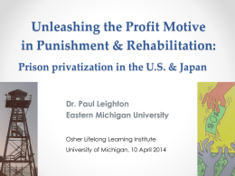 Private prison presentation - Paul's Crime and Justice