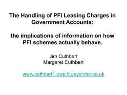The Handling of PFI Leasing Charges in Government Accounts