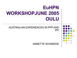 EHPN WORKSHOPJUNE 2005 OULU